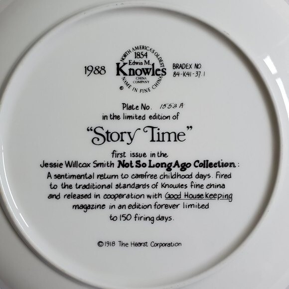 Story Time by Jessie Willcox Smith collector plate # 1553 A - Picture 3 of 3